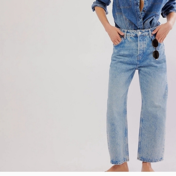 WE THE FREE trance drop Light Blue Denim Jeans size 28 NWT